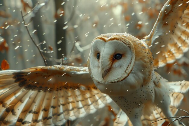 Free photo view of realistic owl during the day