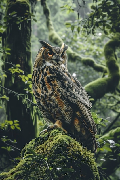 Free photo view of realistic owl during the day