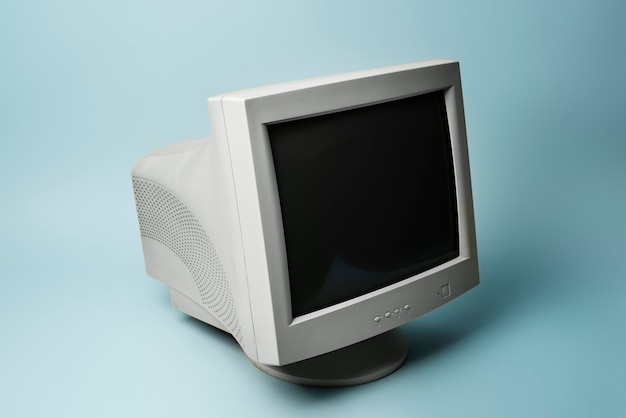 View of retro computer monitor