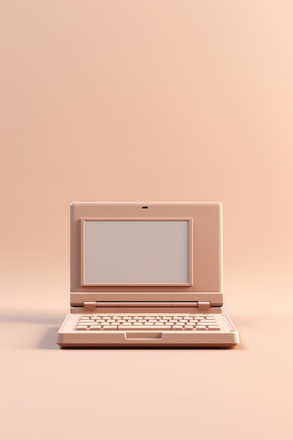 Free Photo view of retro laptop device