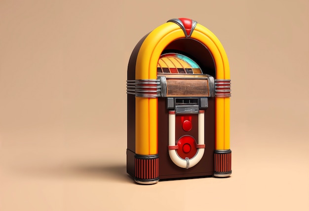 Free photo view of retro looking jukebox machine