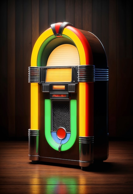 Free photo view of retro looking jukebox machine