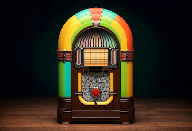 Free Photo view of retro looking jukebox machine