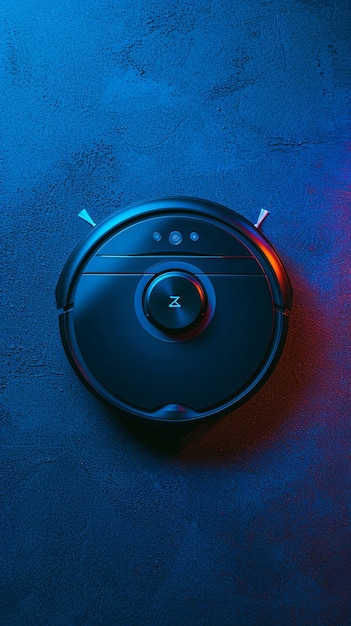 Free photo view of robotic vacuum cleaner on flat surface