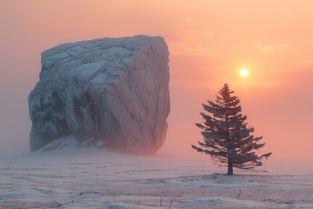 View of rock formations with nature landscape