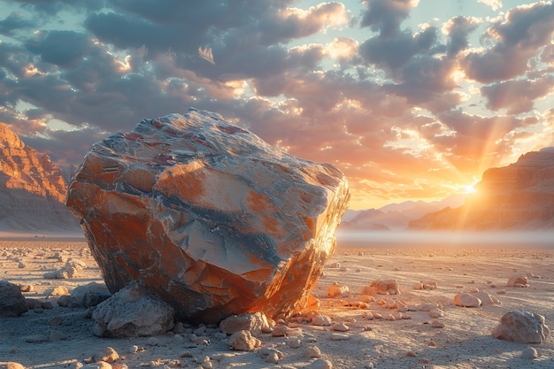 View of rock formations with nature landscape