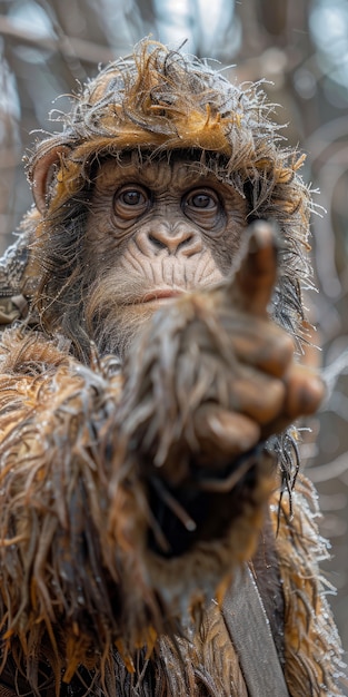 Free photo view of sasquatch creature in nature outdoors