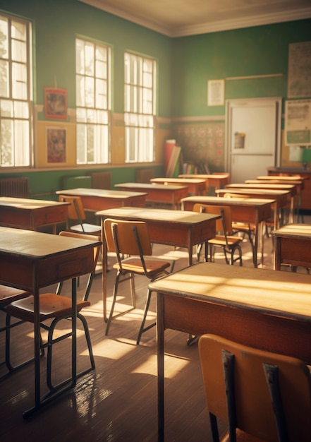 View of school classroom