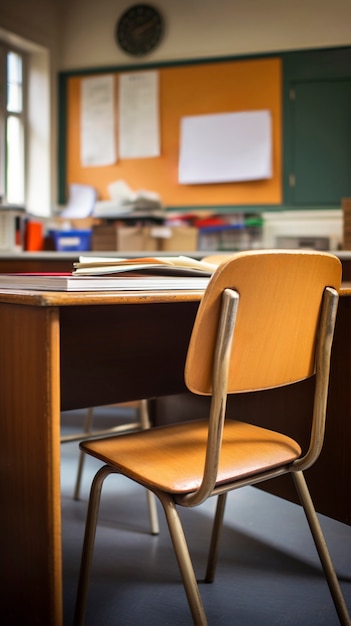 Free photo view of school desk