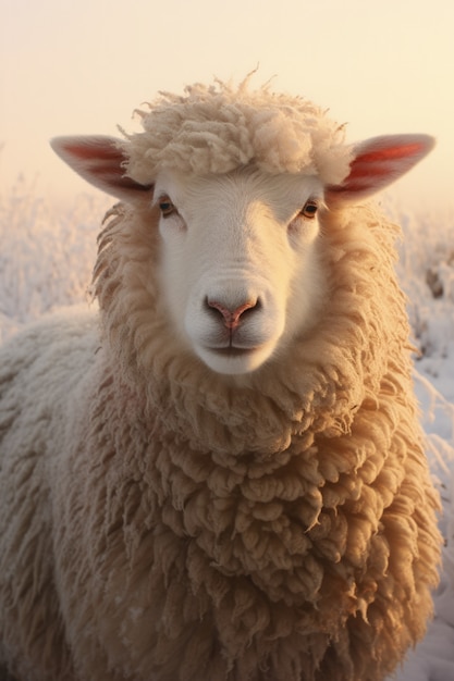 View of sheep outdoors in nature