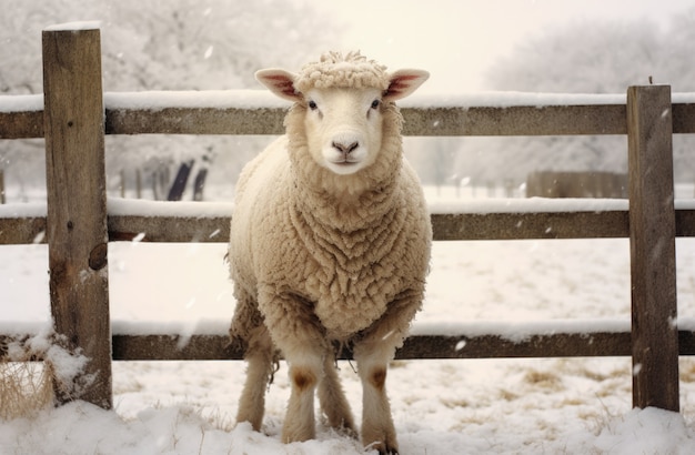 Free photo view of sheep outdoors in nature