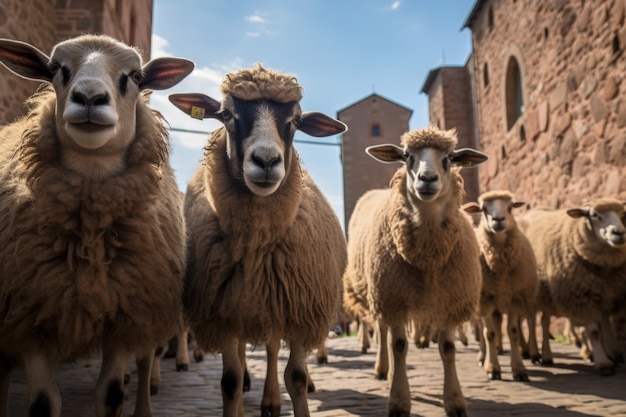 Free photo view of sheep outdoors in nature