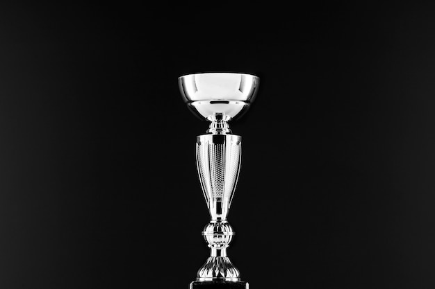 Free Photo view of silver cup trophy