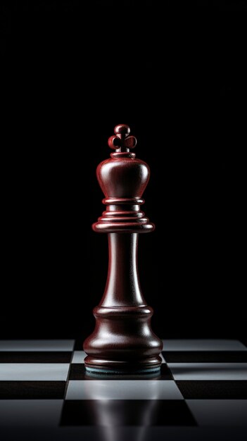 View of singular chess piece