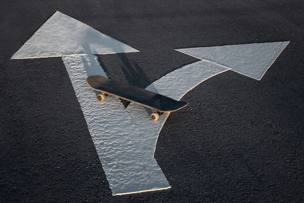 Free photo view of skateboard with wheels outdoors