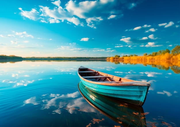 Free photo view of small boat