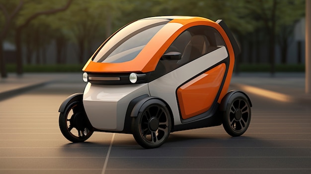 Free photo view of small four-wheeled vehicle for mobility and fast travel