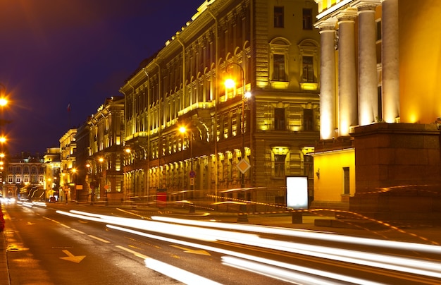 View of St. Petersburg in night