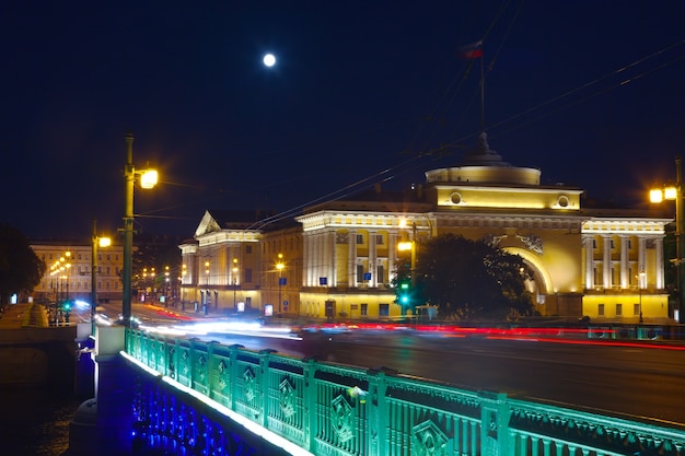 Free photo view of st. petersburg in night