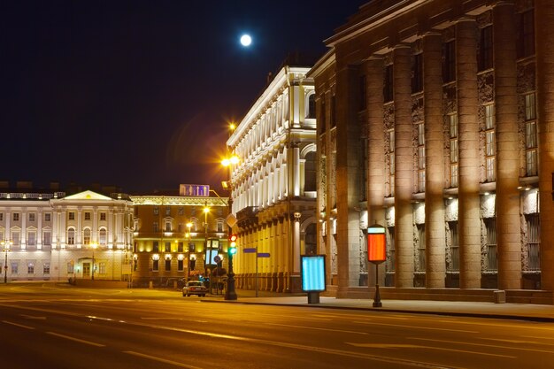 View of St. Petersburg in night