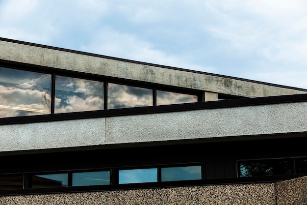 Free Photo view of stone building with coarse plaster surface