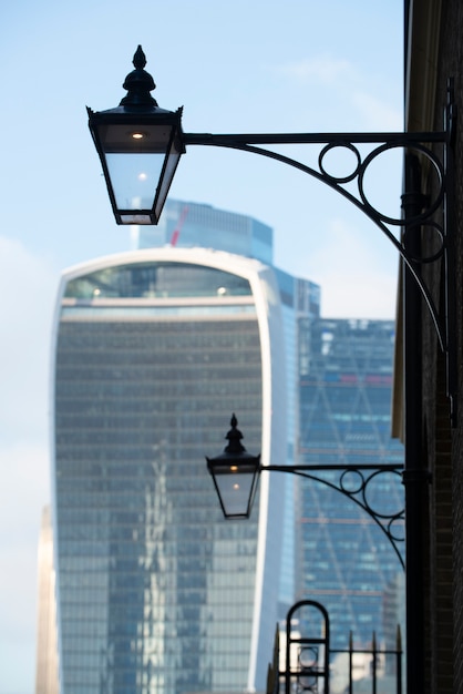 View of street lights in london city