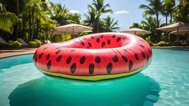 Free Photo view of summer pool float