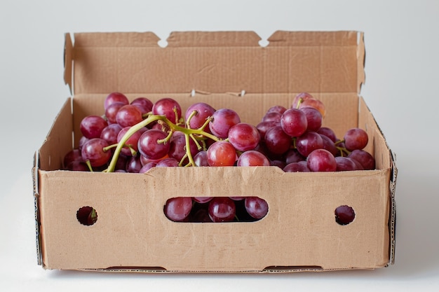 Free photo view of sweet and delicious red grapes