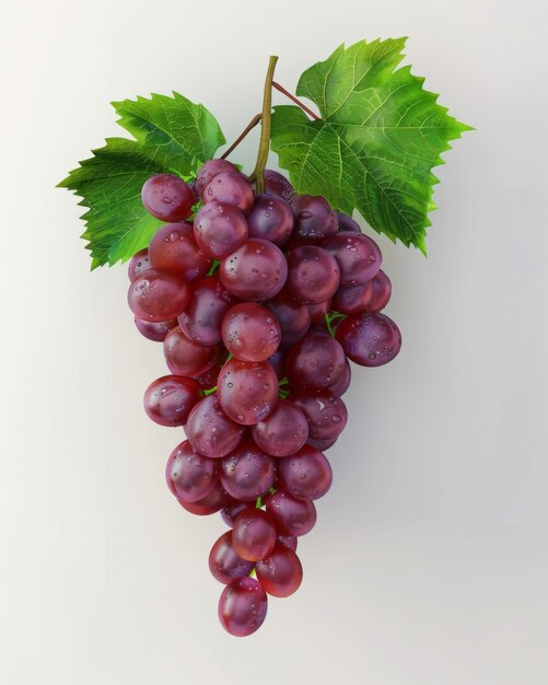 View of sweet and delicious red grapes