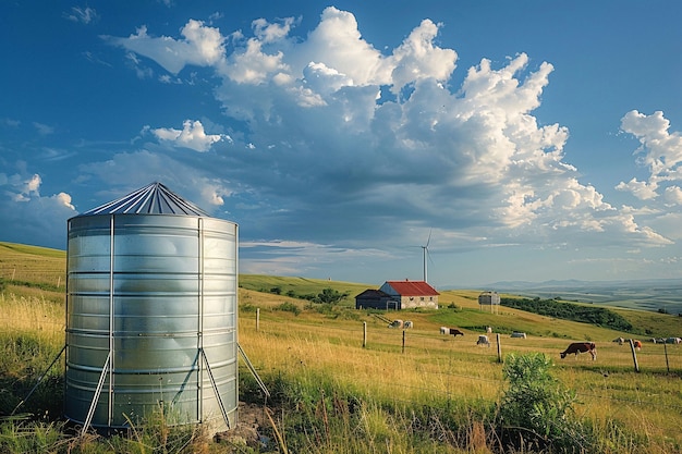 View of tank/container for water storage