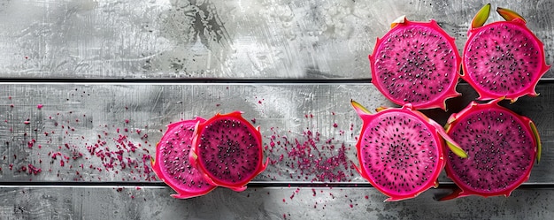 Free photo view of tasty tropical dragon fruit