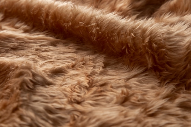 Free Photo view of textured fur fabric