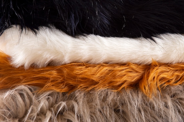 Free photo view of textured fur fabric