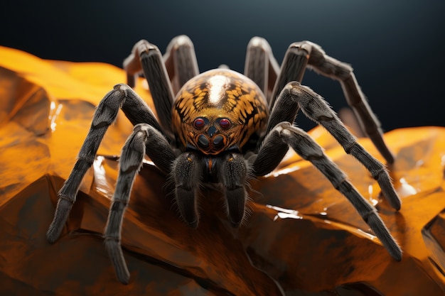 Free photo view of three-dimensional spider