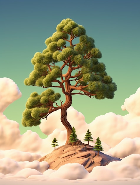 Free Photo view of three-dimensional tree