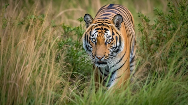 View of tiger in nature