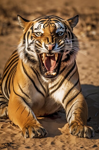 View of tiger in nature