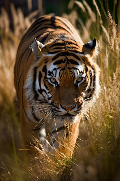 View of tiger in nature