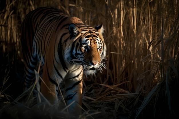 View of tiger in nature