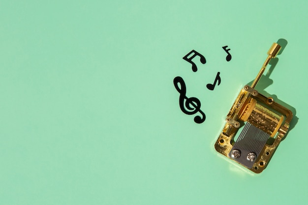 Free photo view of tiny music box