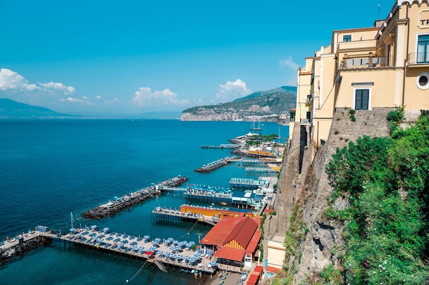 Free Photo view of the tyrrhenian sea coast in sorrento italy