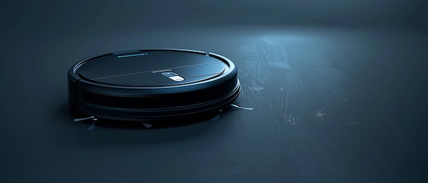 Free photo view of vacuum cleaner robot on a flat surface or floor