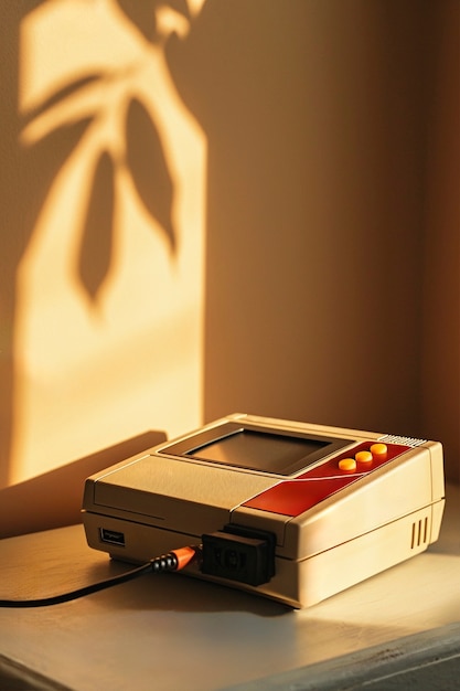 Free Photo view of vintage game console in nutshell tones