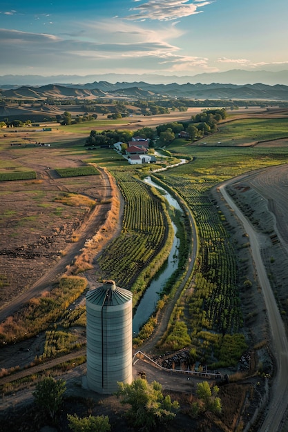 Free photo view of water tank for storage