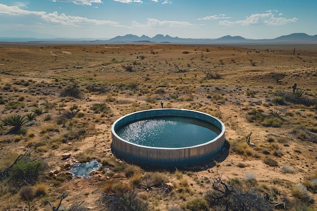 Free photo view of water tank for storage