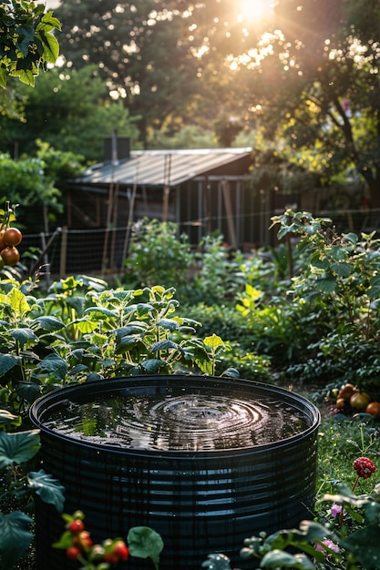 Free photo view of water tank for storage