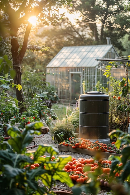 Free photo view of water tank for storage