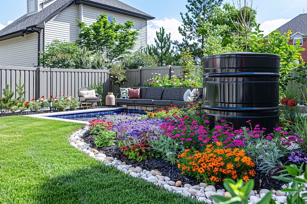 Free photo view of water tank for storage