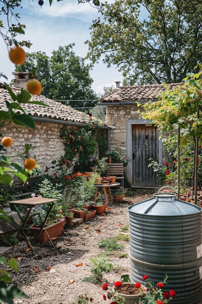 Free photo view of water tank for storage