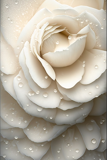 Free photo above view white rose background